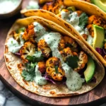 Cauliflower Tacos with Cilantro Lime Crema