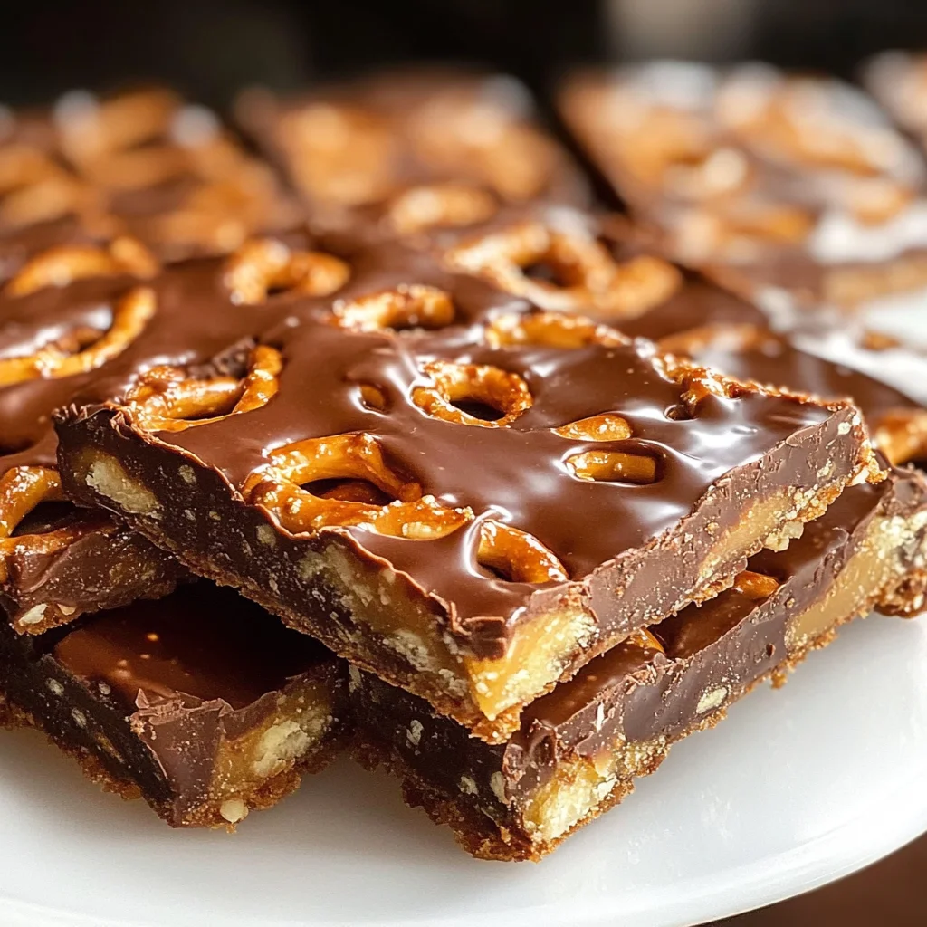 Chocolate Caramel Pretzel Bars