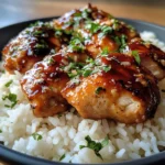Creamy Honey BBQ Garlic Butter Chicken Rice