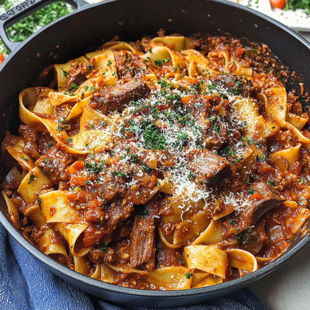 Dutch Oven Short Rib Ragu with Pappardelle