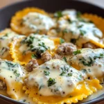 Easy Butternut Squash Ravioli with Maple Cream Sauce