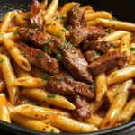 One-Pan Bold Honey BBQ Steak Penne