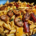 One-Pan Creamy Cajun Chicken and Sausage Pasta