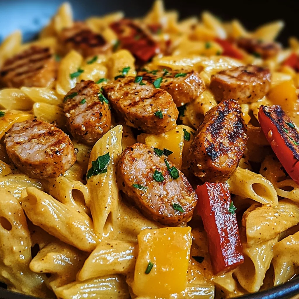 One-Pan Creamy Cajun Chicken and Sausage Pasta