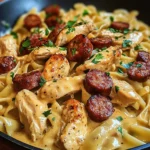 One-Pan Creamy Cajun Chicken and Sausage Pasta