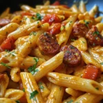 One-Pot Creamy Spicy Cajun Sausage Pasta
