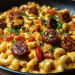 One-Skillet Smoky Cajun Sausage & Cheese Mac