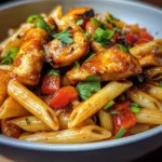 One Pot Sweet Chili Honey BBQ Chicken Pasta