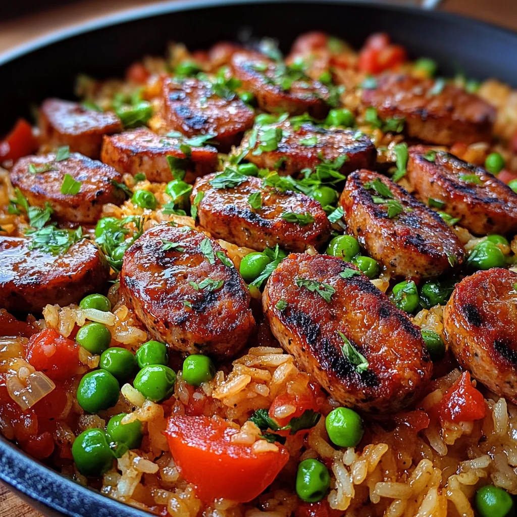 One Pot Sweet Smoky Cajun Honey Garlic Sausage And Rice