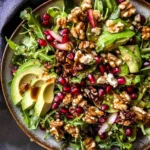 Pomegranate Christmas Salad with Honey Mustard Dressing