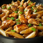 Sticky Honey Garlic Chicken Penne Skillet (Easy 30-Minute Dinner)