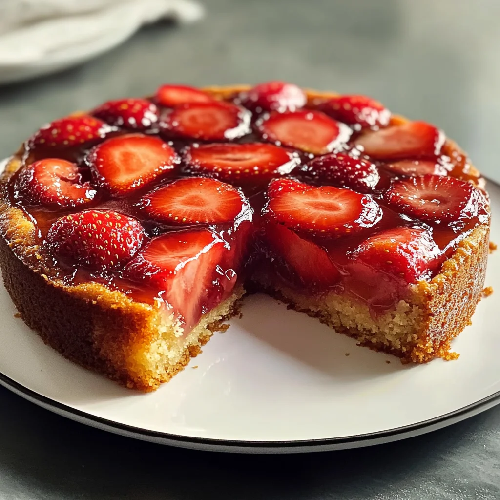 Traditional Strawberry Upside Down Cake