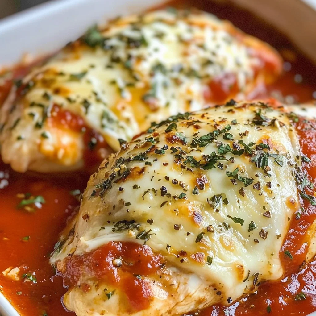 Baked Chicken with Marinara and Mozzarella