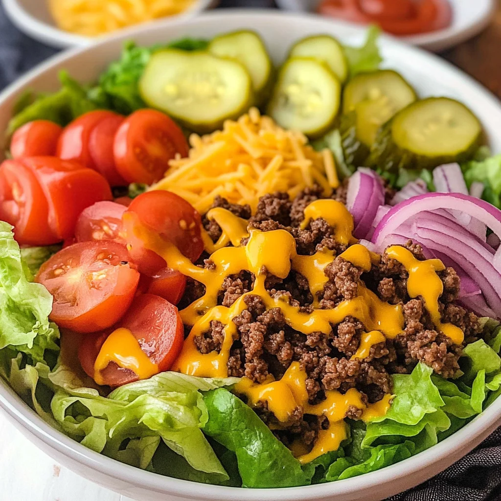 Big Mac Salad Recipe (Cheeseburger Bowls)