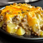 Cheesy Ground Beef & Potato Casserole