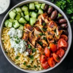 Chicken Gyro Bowl homemade Quick and Easy Recipe