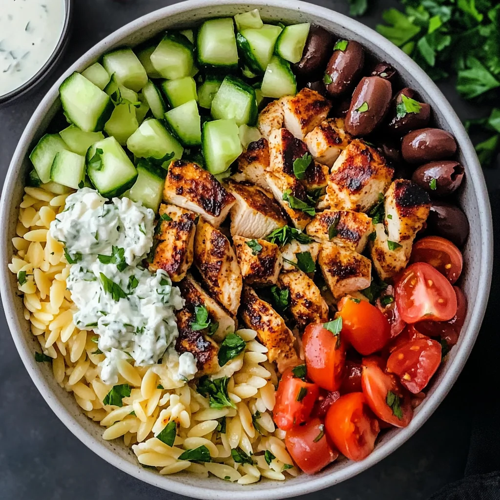 Chicken Gyro Bowl homemade Quick and Easy Recipe