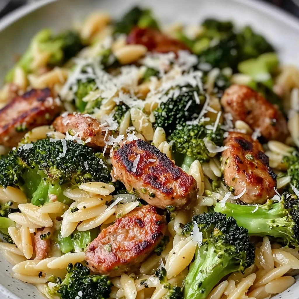 Chicken Sausage and Broccoli Orzo: A Quick and Healthy Delight