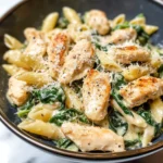 Creamy Chicken Spinach Pasta