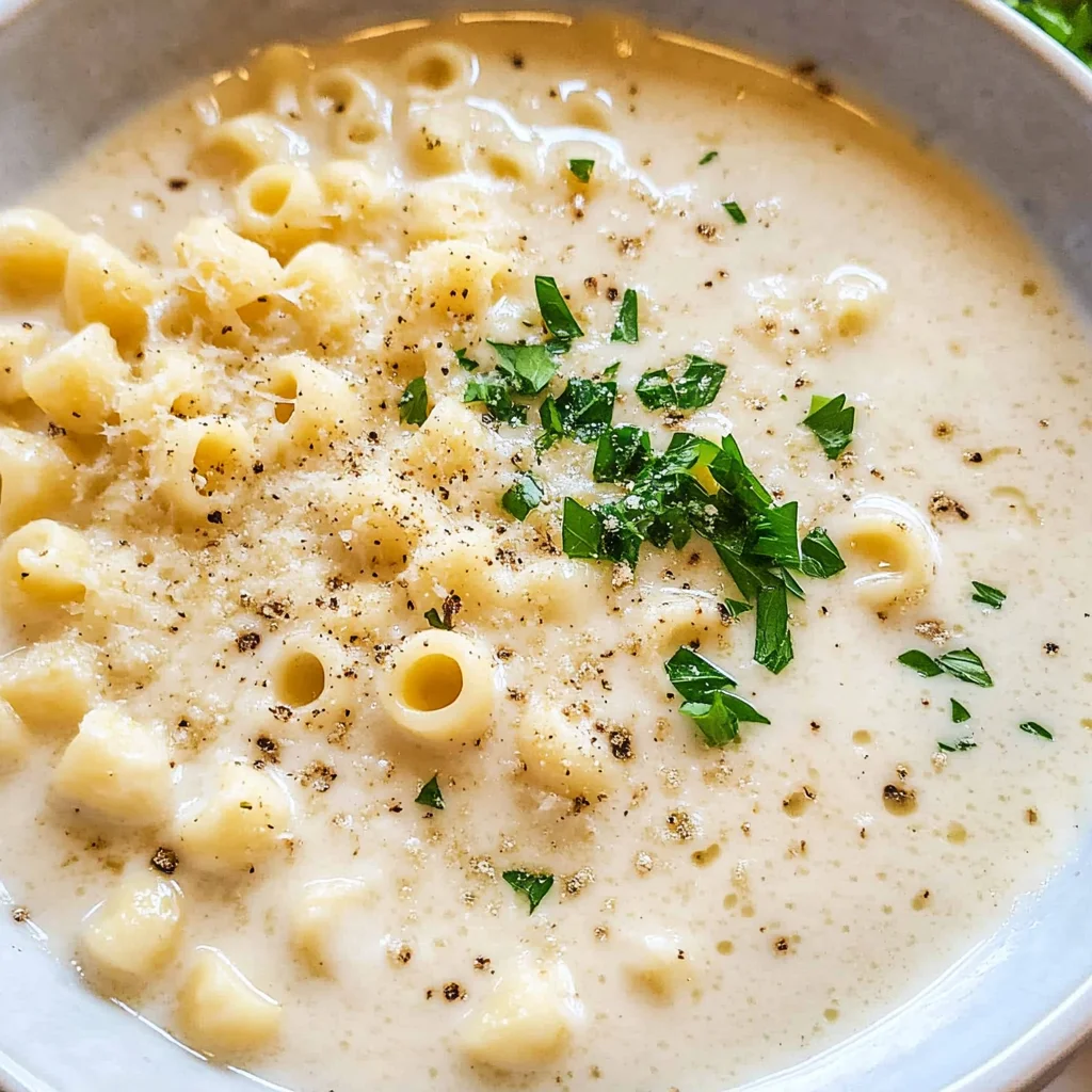 Creamy Garlic Parmesan Soup