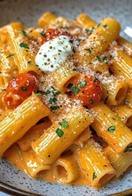 Creamy Tomato Garlic Rigatoni Pasta Recipe