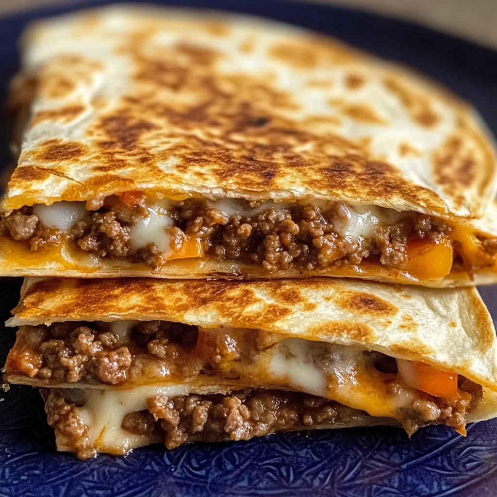 Easy Cheesy Ground Beef Quesadillas