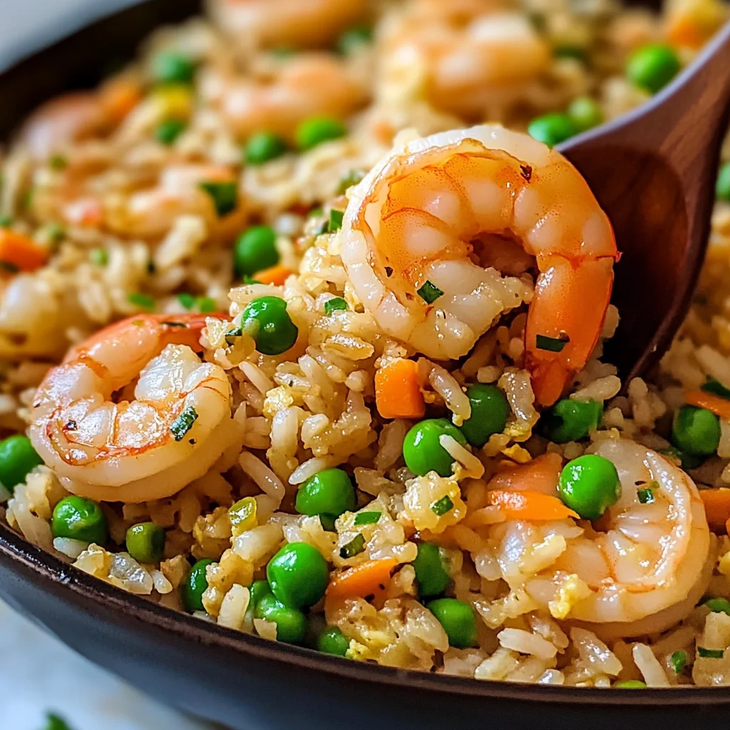 Garlic Butter Shrimp Fried Rice - FlirtyFood
