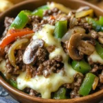 Ground Beef Philly Cheesesteak Bowl Recipe
