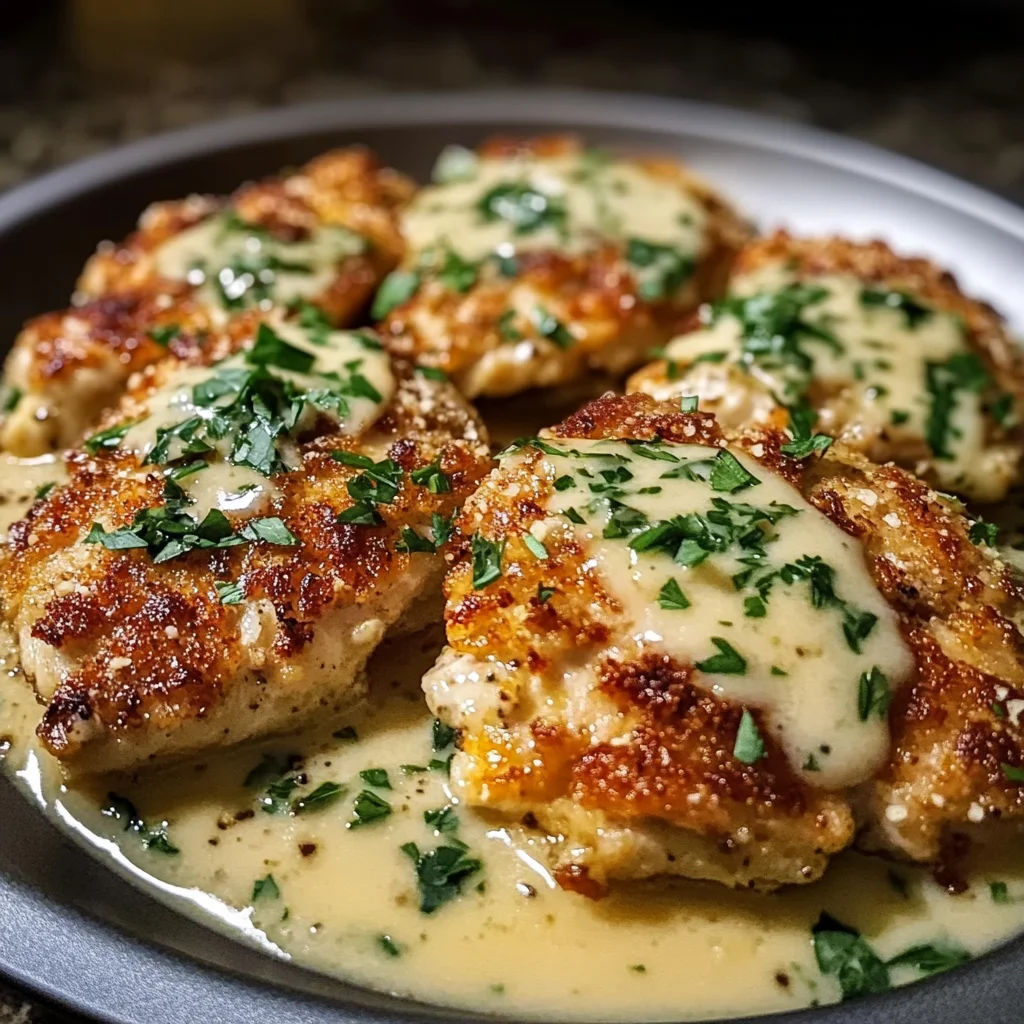 Irresistible Parmesan Chicken with Garlic Sauce