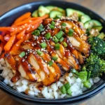 Korean BBQ Chicken Bowls with Gochujang Cream Sauce Awaits!