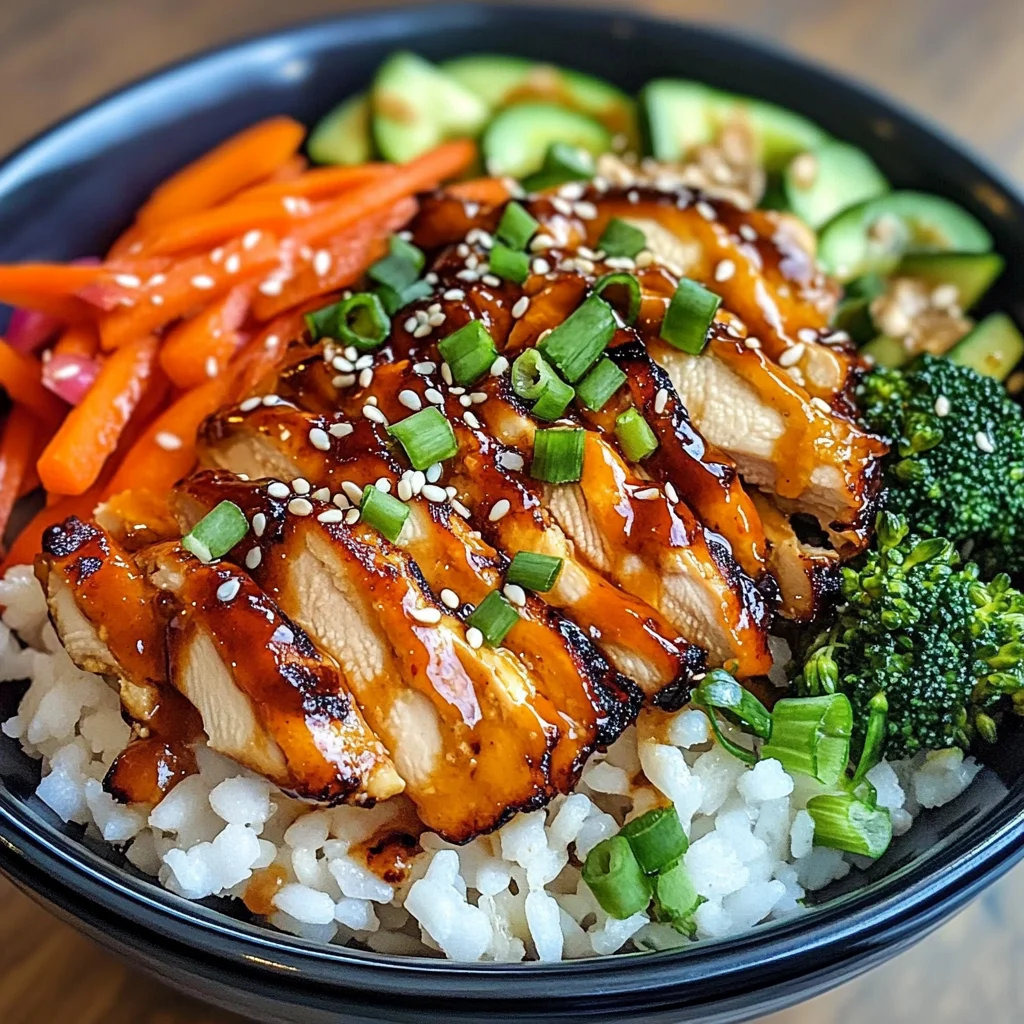 Korean BBQ Chicken Bowls with Gochujang Cream Sauce Awaits!