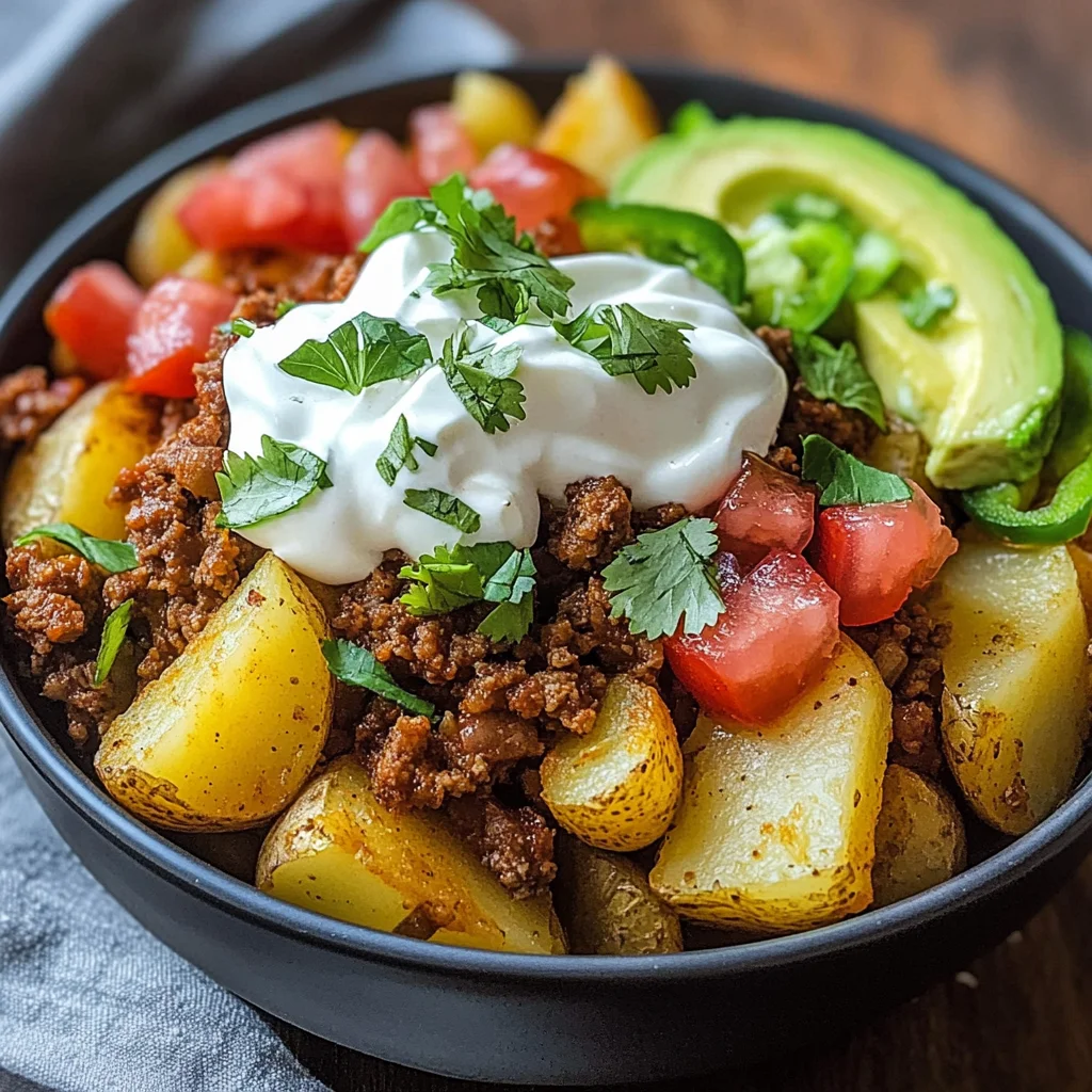 Loaded Taco Potato Bowls