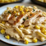 Make Creamy Garlic Parmesan Chicken Corn Pasta in Just 30 Minutes!