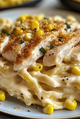 Make Creamy Garlic Parmesan Chicken Corn Pasta in Just 30 Minutes!