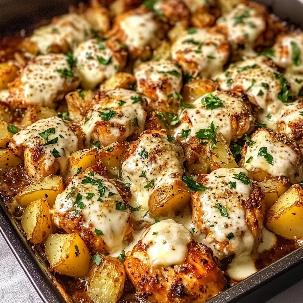 Mouthwatering Garlic Parmesan Chicken and Potatoes