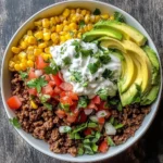 One-Pan Ground Beef Burrito Bowl