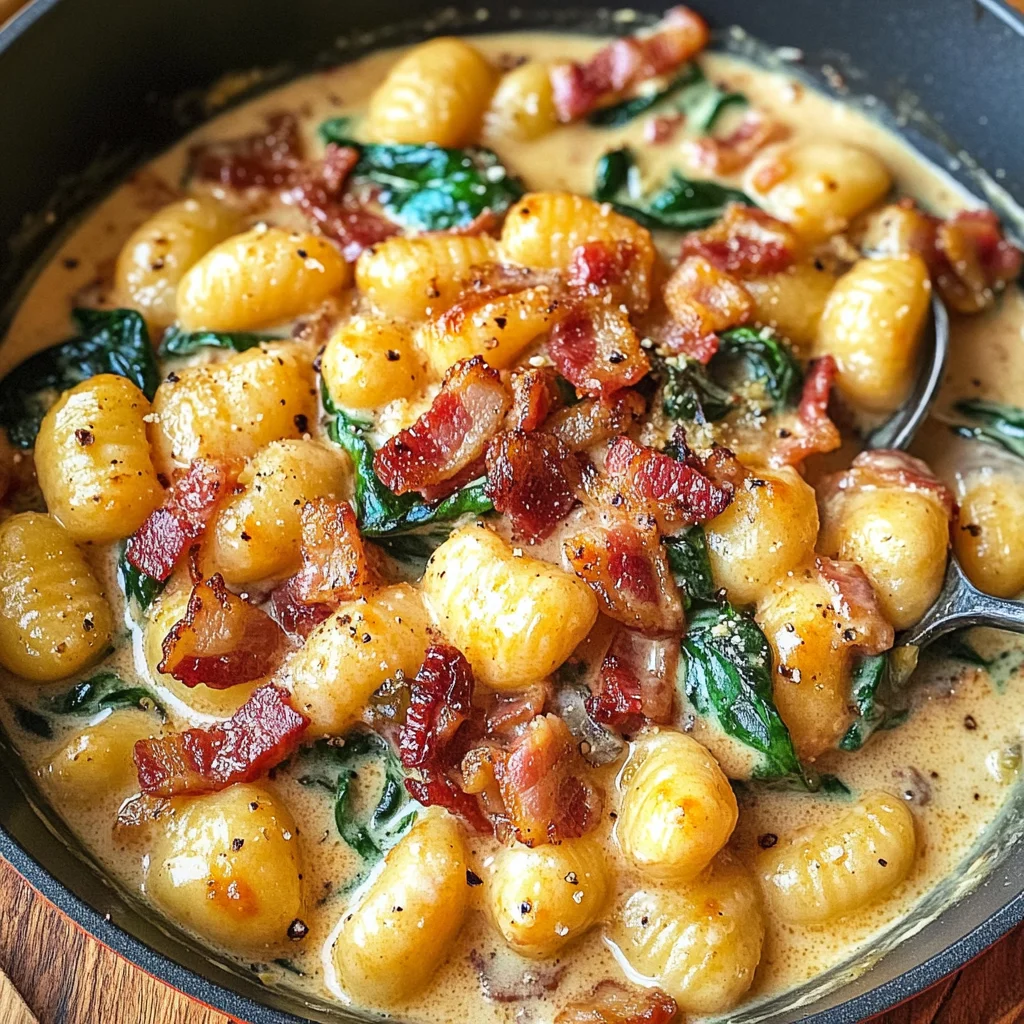 One-Pot Tuscan Bacon Gnocchi