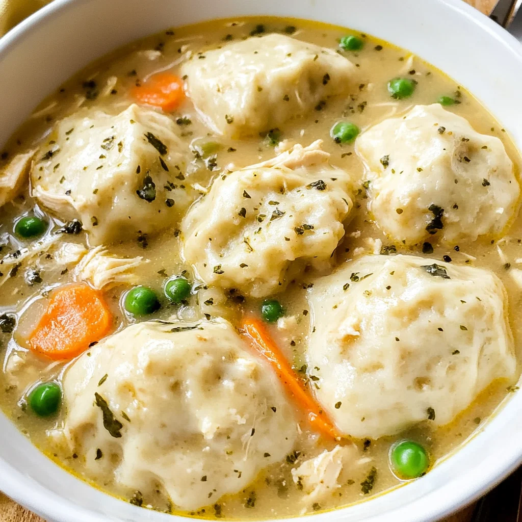 One Pot Chicken Dumpling Soup (with refrigerated biscuit dough!)