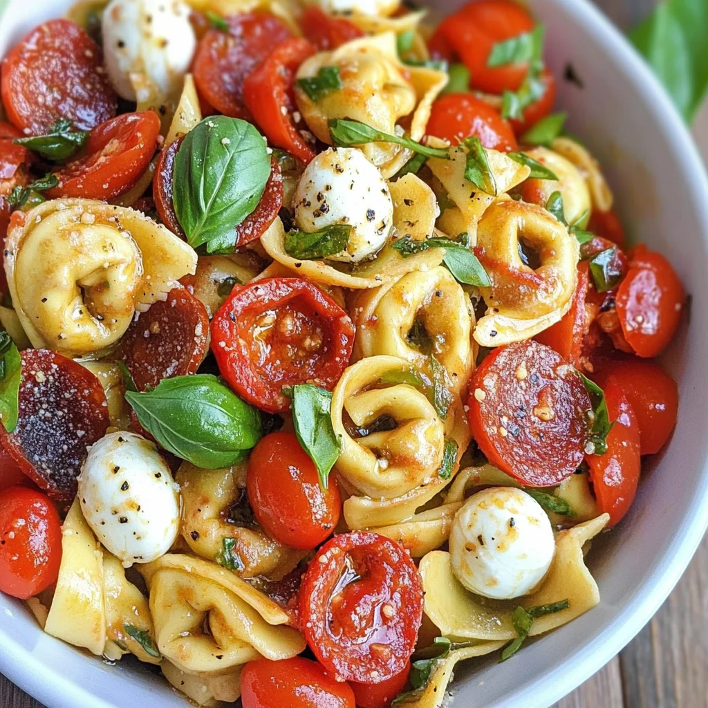Roasted Red Pepper and Parmesan Tortellini Salad