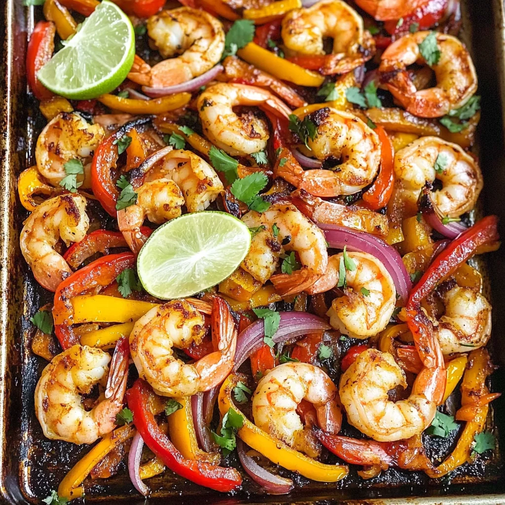 Sheet Pan Shrimp Fajitas