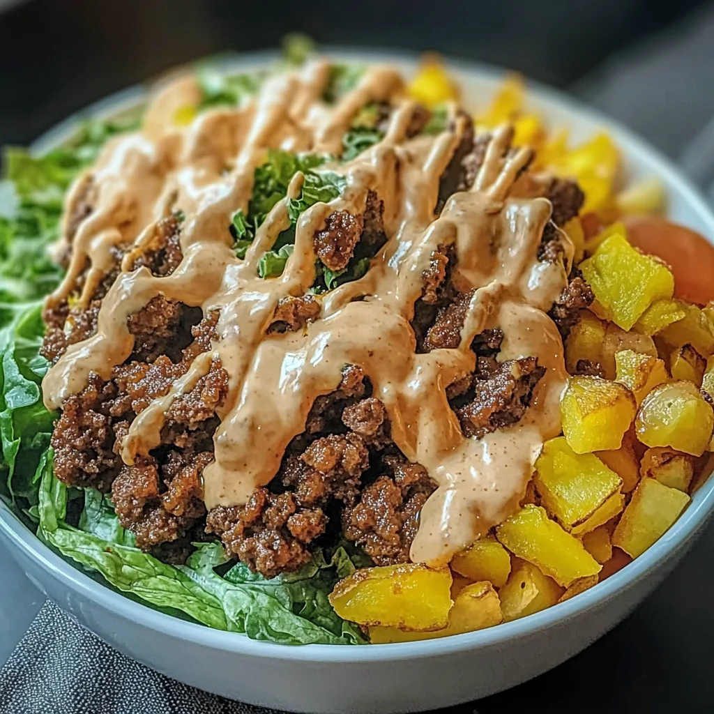 Smash Burger Bowl Low-Carb Quick and Easy Recipe