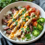 Steak Queso Rice Bowl