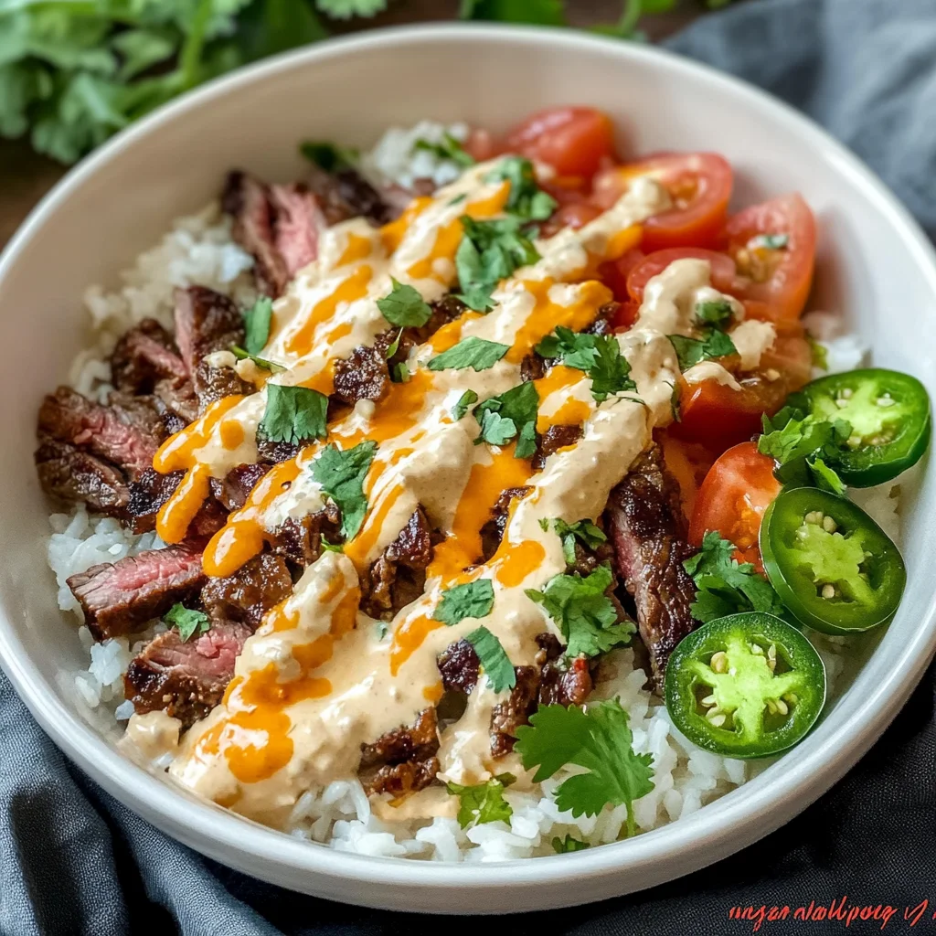 Steak Queso Rice Bowl