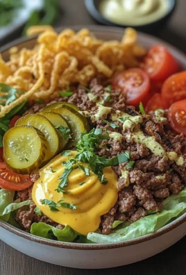 Viral Smash Burger Bowls with Tangy Pickle Aioli & Crispy Onion Straws