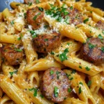 Bold Creamy Garlic Butter Cajun Parmesan Sausage Pasta