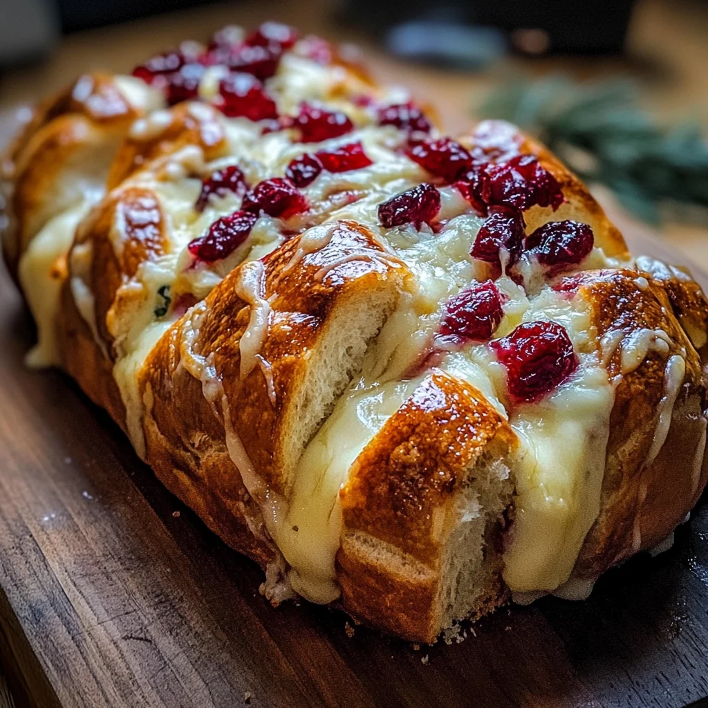 Brie & Cranberry Garlic Herb Pull-Apart Sourdough