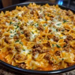 Cheesy Garlic Ground Beef with Cajun Bowtie Pasta