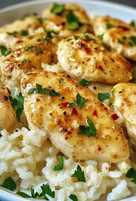 Chicken Scampi with Creamy Garlic Parmesan Rice
