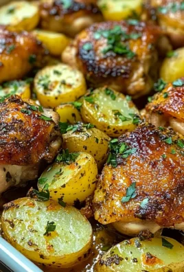 Crazy-Good Crispy Chicken Thighs & Herb-Roasted Potatoes Bake