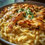 Creamy Bold BBQ Ranch White Cheddar Chicken Orzo